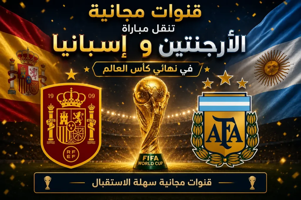 قنوات مجانية تنقل مباراة الأرجنتين وإسبانيا